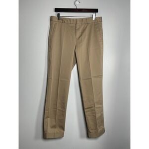 BANANA REPUBLIC Avery Mid Rise Cropped Leg Dress Pants 10 Long Khaki Tan NEW